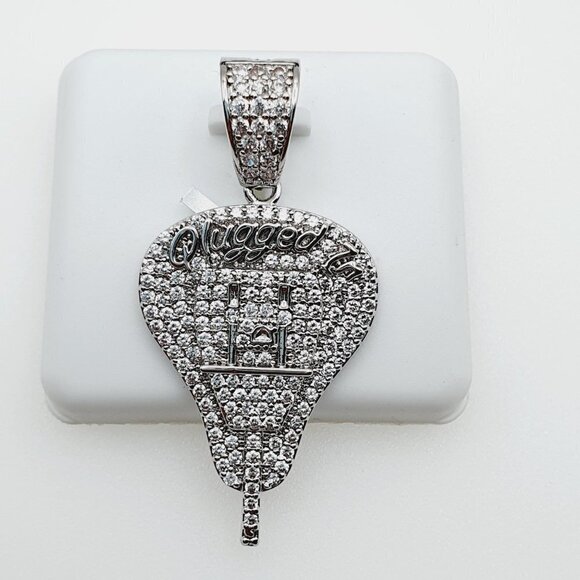 "925 Sterling Silver Plated CZ Pendant, INUS1BR061 - Picture 9 of 10